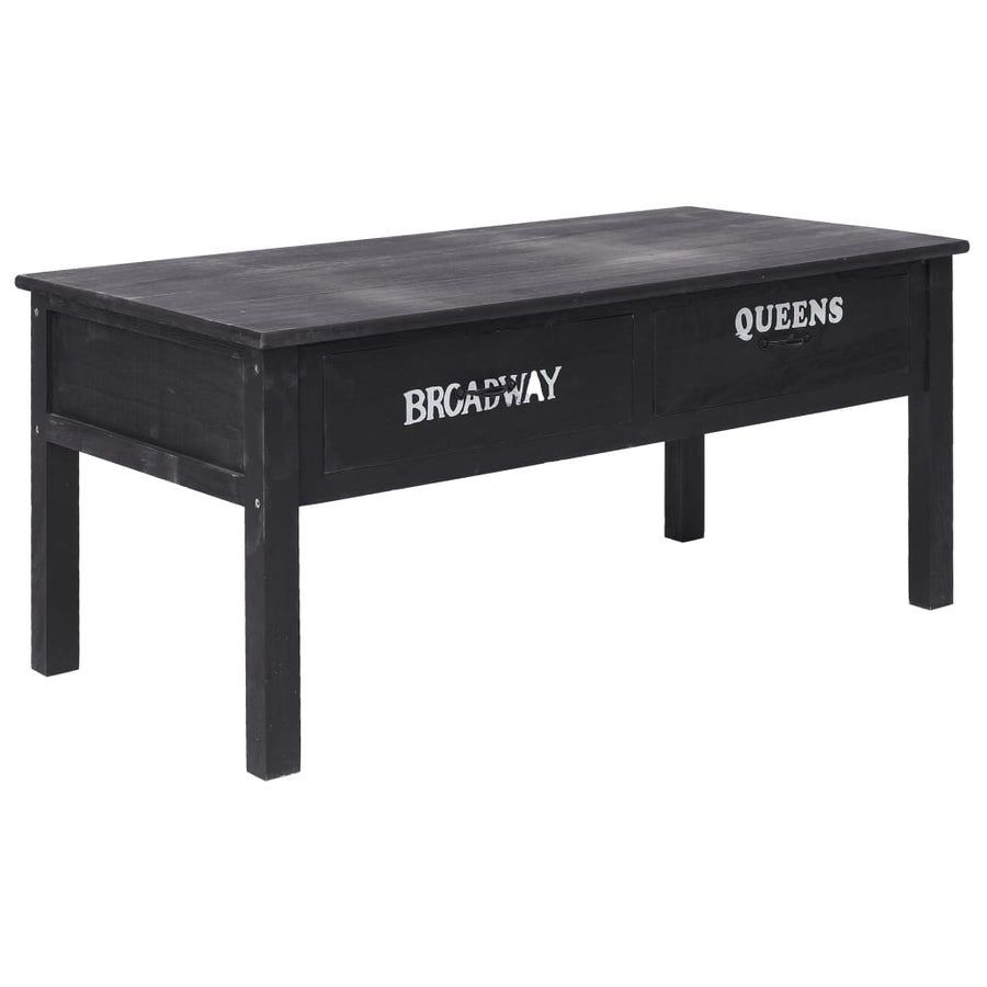 Salontafel 00X50X45 Cm Hout Zwart en wit