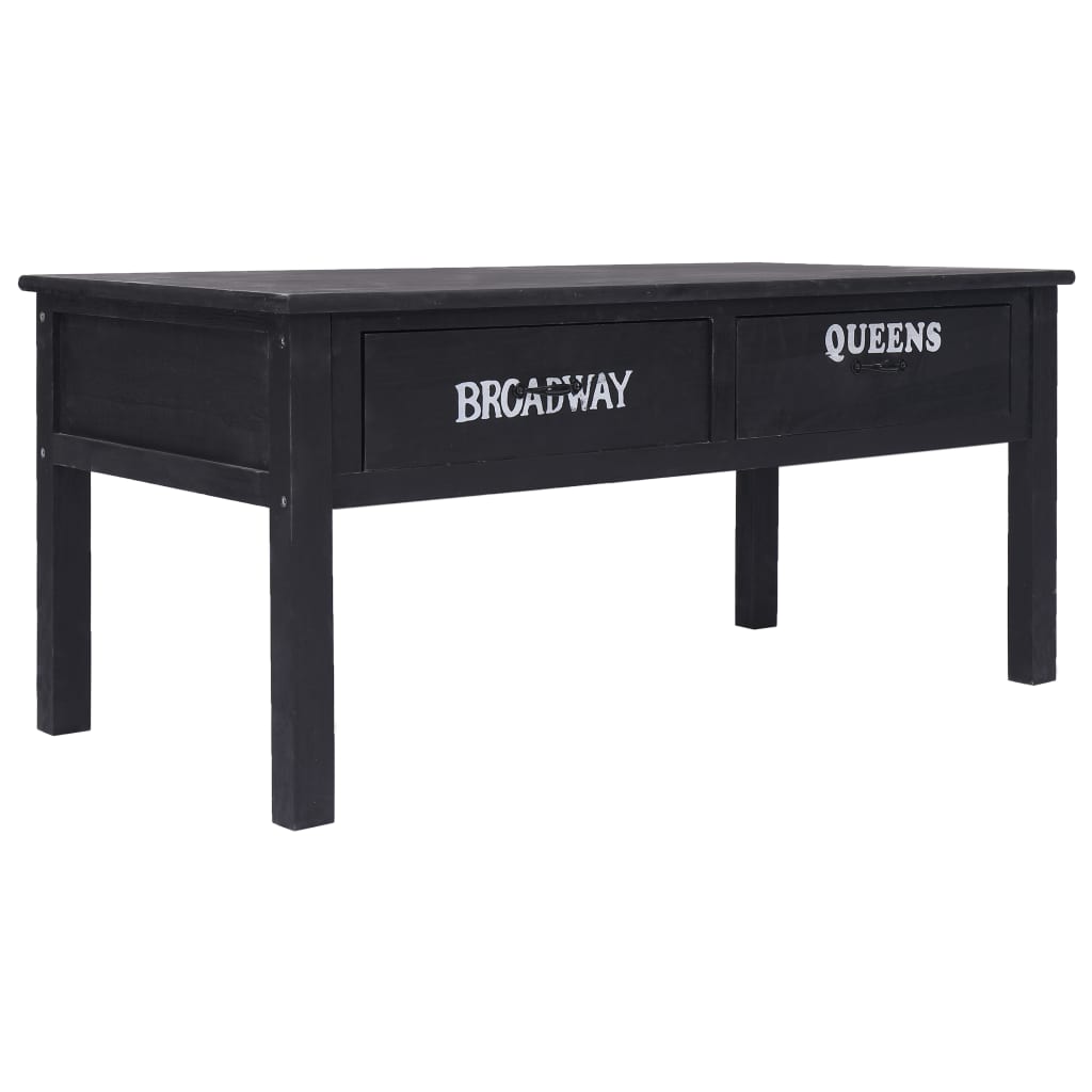 Salontafel 00X50X45 Cm Hout Zwart en wit