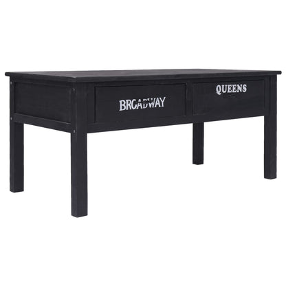 Salontafel 00X50X45 Cm Hout Zwart en wit