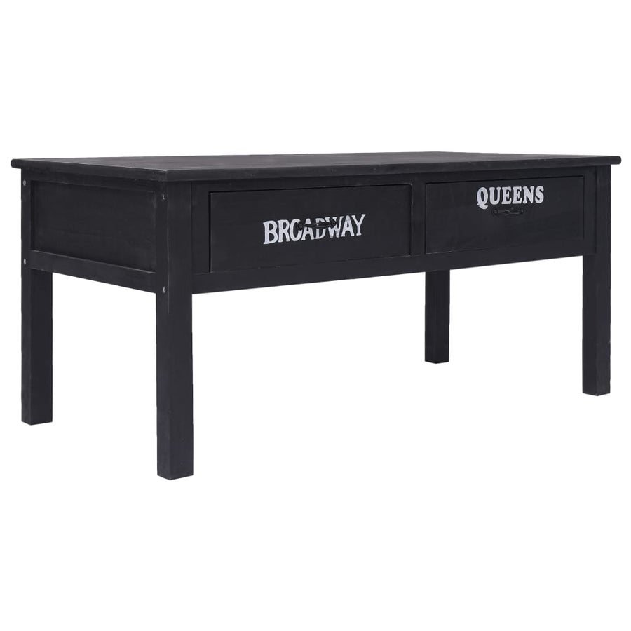 Salontafel 00X50X45 Cm Hout Zwart en wit