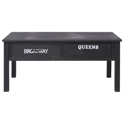 Salontafel 00X50X45 Cm Hout Zwart en wit