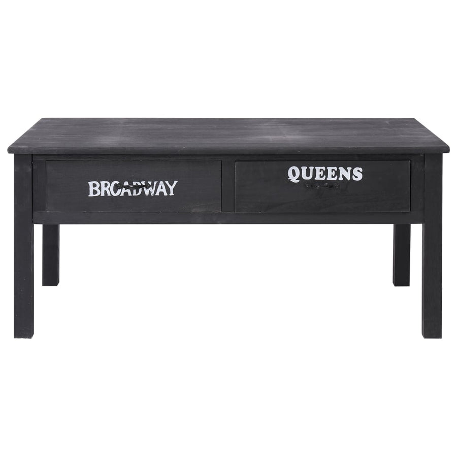 Salontafel 00X50X45 Cm Hout Zwart en wit