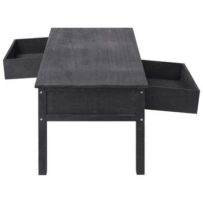 Salontafel 00X50X45 Cm Hout Zwart en wit