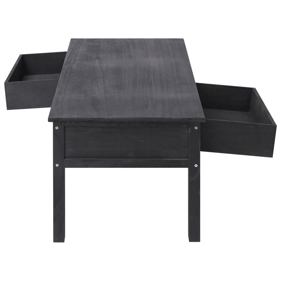 Salontafel 00X50X45 Cm Hout Zwart en wit