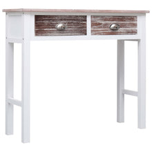 Wandtafel 90X30X77 Cm Hout Wit en bruin