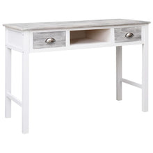 Schrijftafel 110X45X76 Cm Hout Wit en grijs