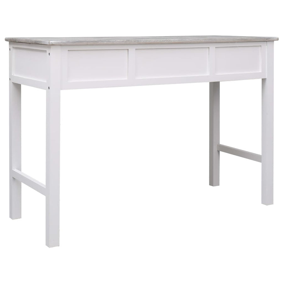 Schrijftafel 110X45X76 Cm Hout Wit en grijs