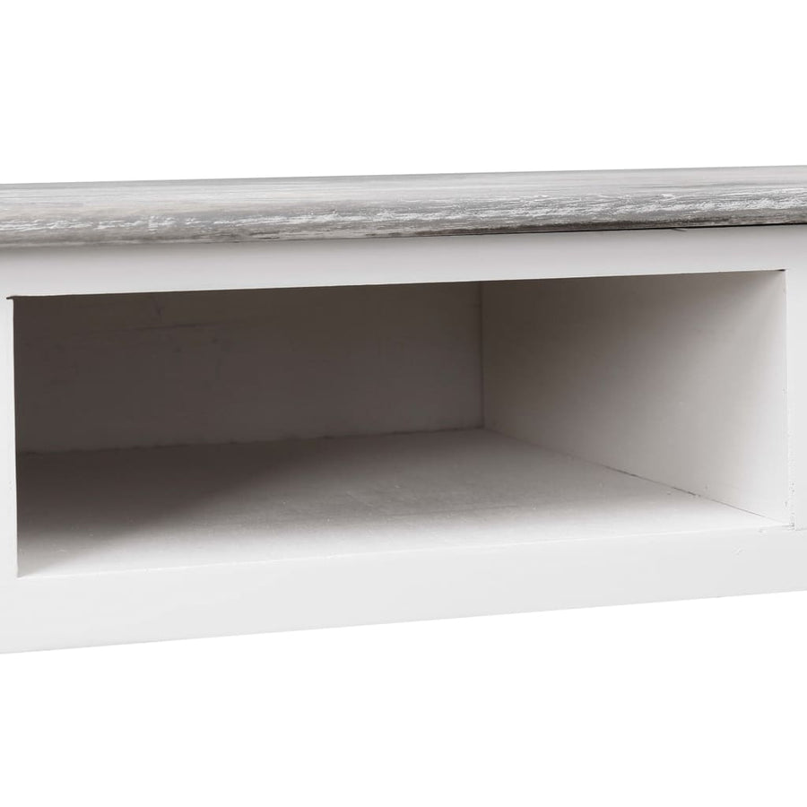 Schrijftafel 110X45X76 Cm Hout Wit en grijs
