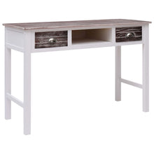 Schrijftafel 110X45X76 Cm Hout Wit en bruin