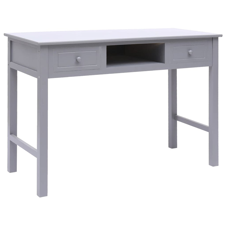 Schrijftafel 110X45X76 Cm Hout Grijs
