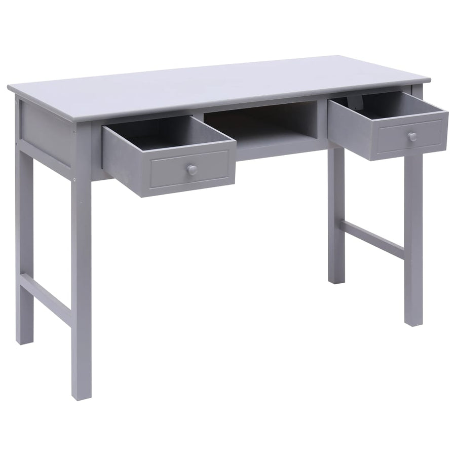 Schrijftafel 110X45X76 Cm Hout Grijs