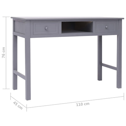 Schrijftafel 110X45X76 Cm Hout Grijs
