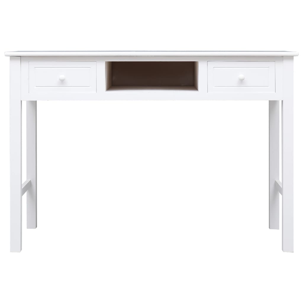 Schrijftafel 110X45X76 Cm Hout Wit