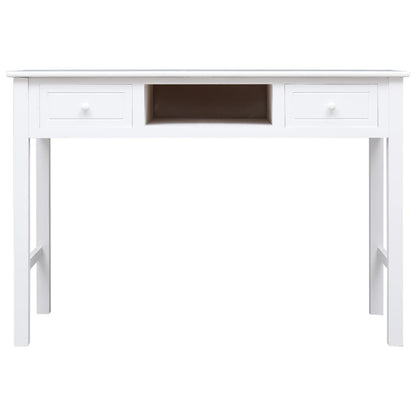 Schrijftafel 110X45X76 Cm Hout Wit