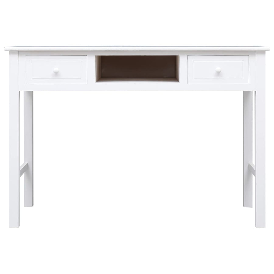 Schrijftafel 110X45X76 Cm Hout Wit