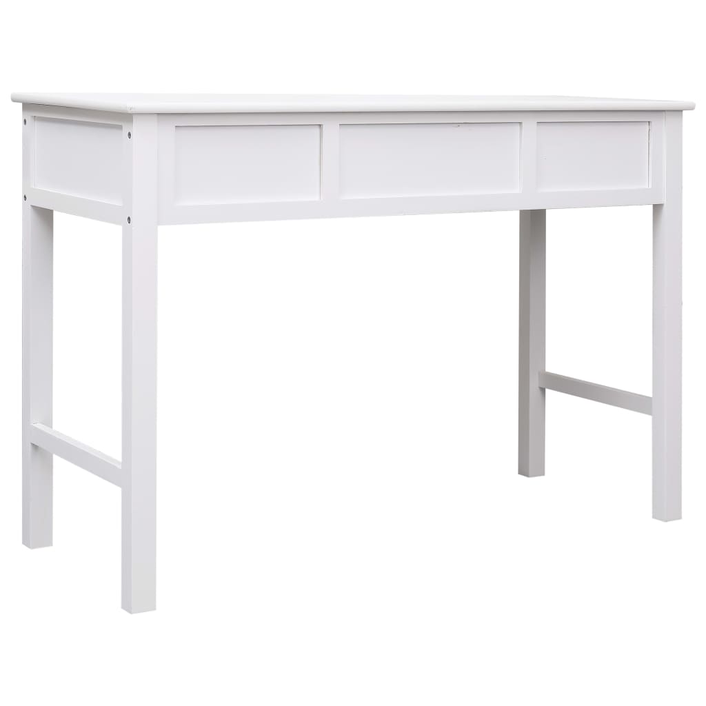 Schrijftafel 110X45X76 Cm Hout Wit