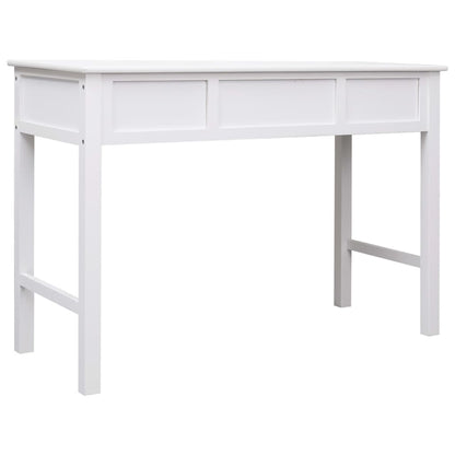 Schrijftafel 110X45X76 Cm Hout Wit