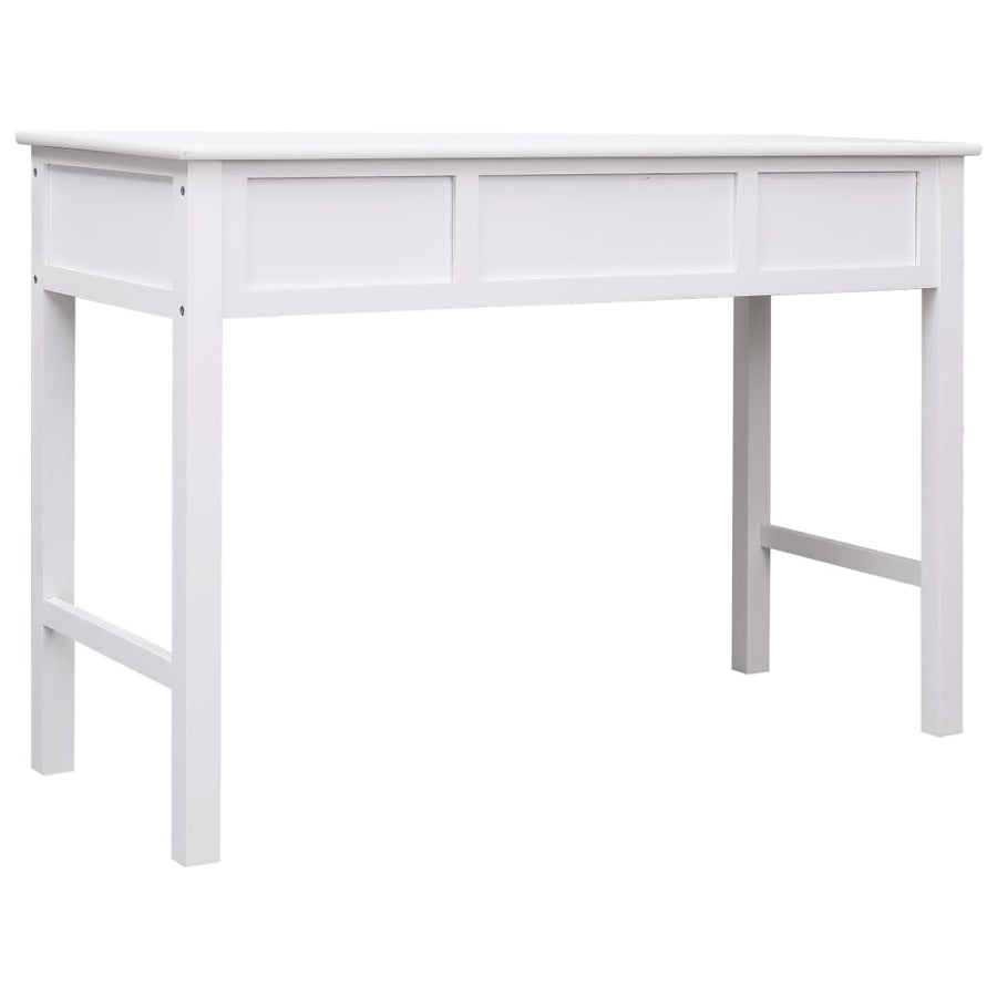 Schrijftafel 110X45X76 Cm Hout Wit