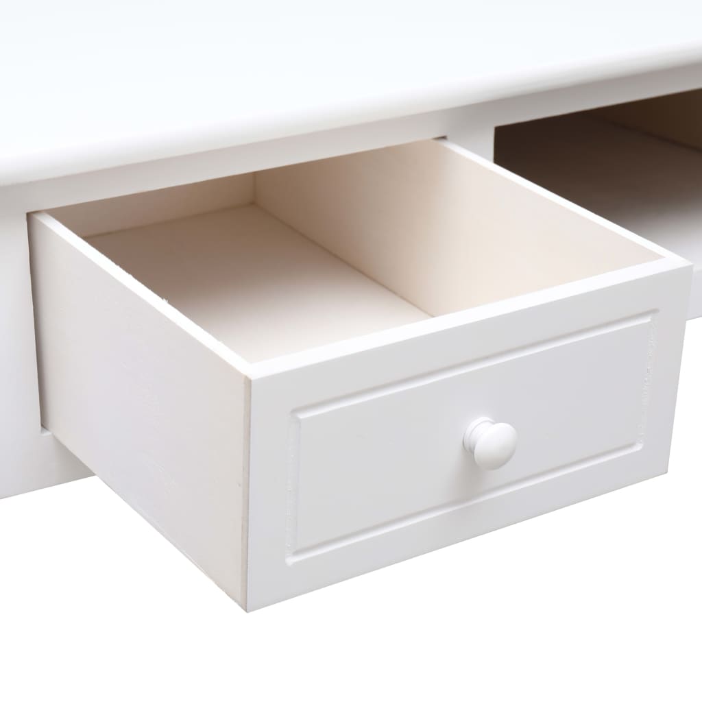 Schrijftafel 110X45X76 Cm Hout Wit