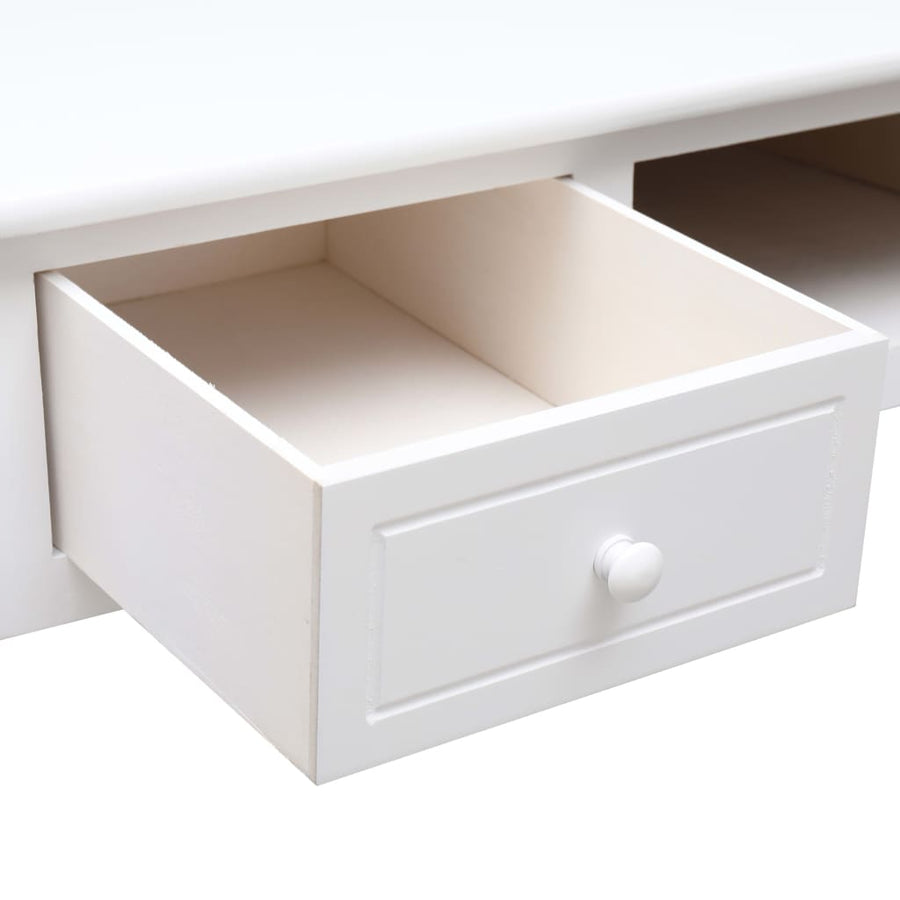 Schrijftafel 110X45X76 Cm Hout Wit
