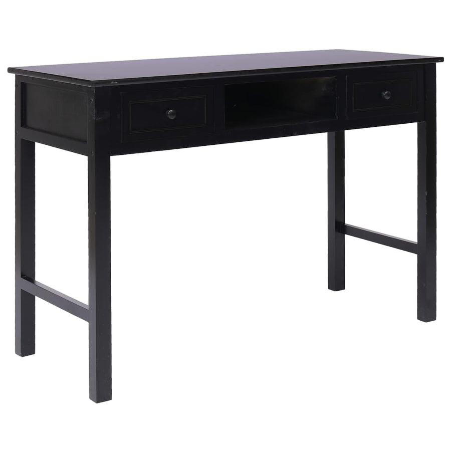 Schrijftafel 110X45X76 Cm Hout Zwart