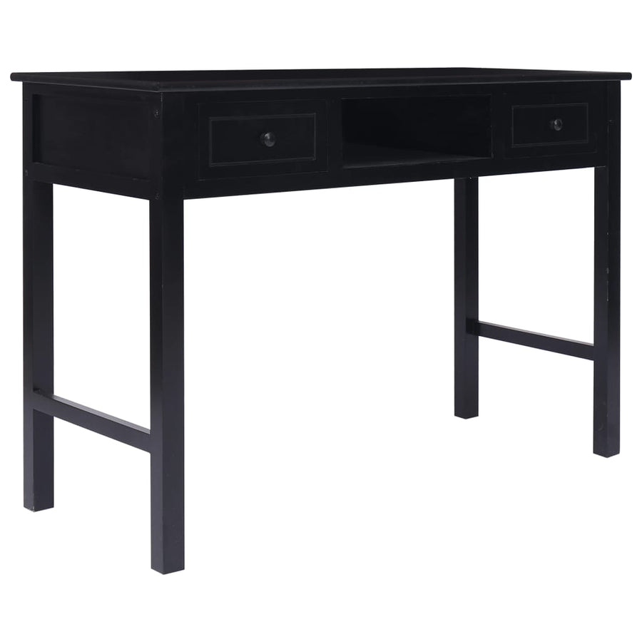 Schrijftafel 110X45X76 Cm Hout Zwart