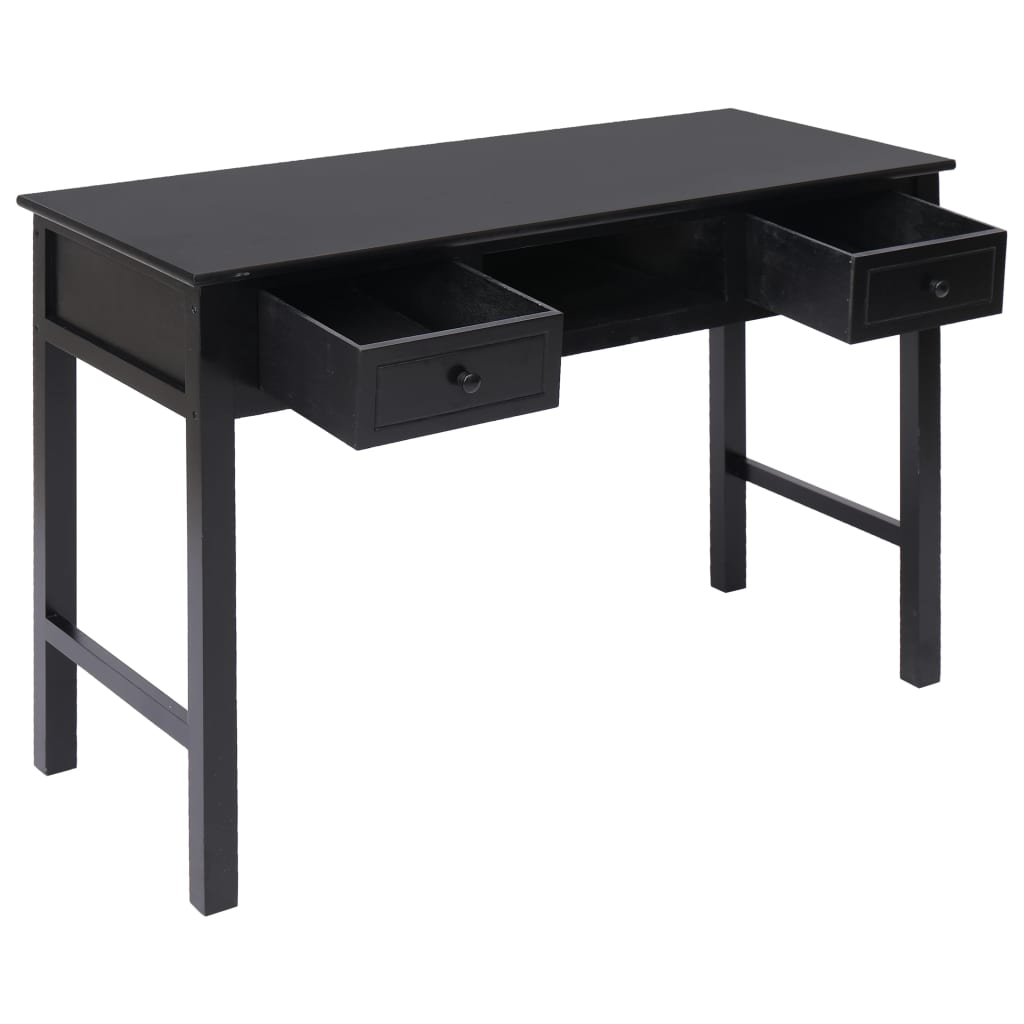 Schrijftafel 110X45X76 Cm Hout Zwart