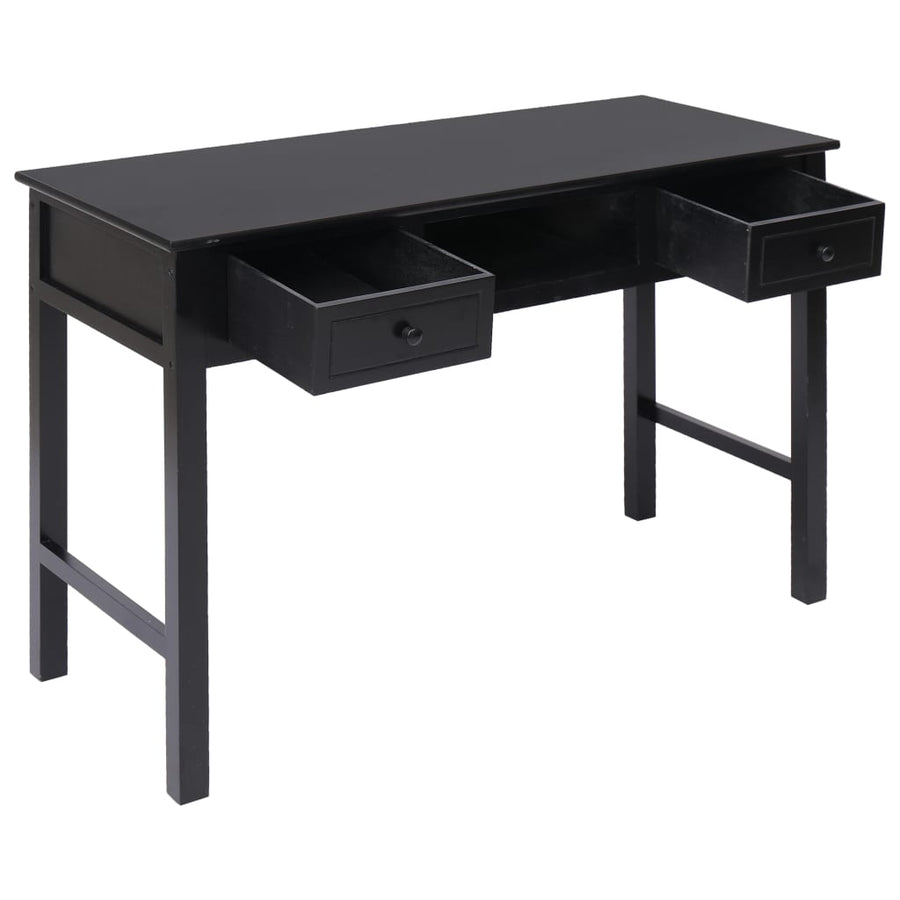 Schrijftafel 110X45X76 Cm Hout Zwart
