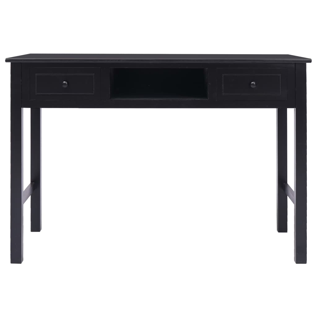 Schrijftafel 110X45X76 Cm Hout Zwart