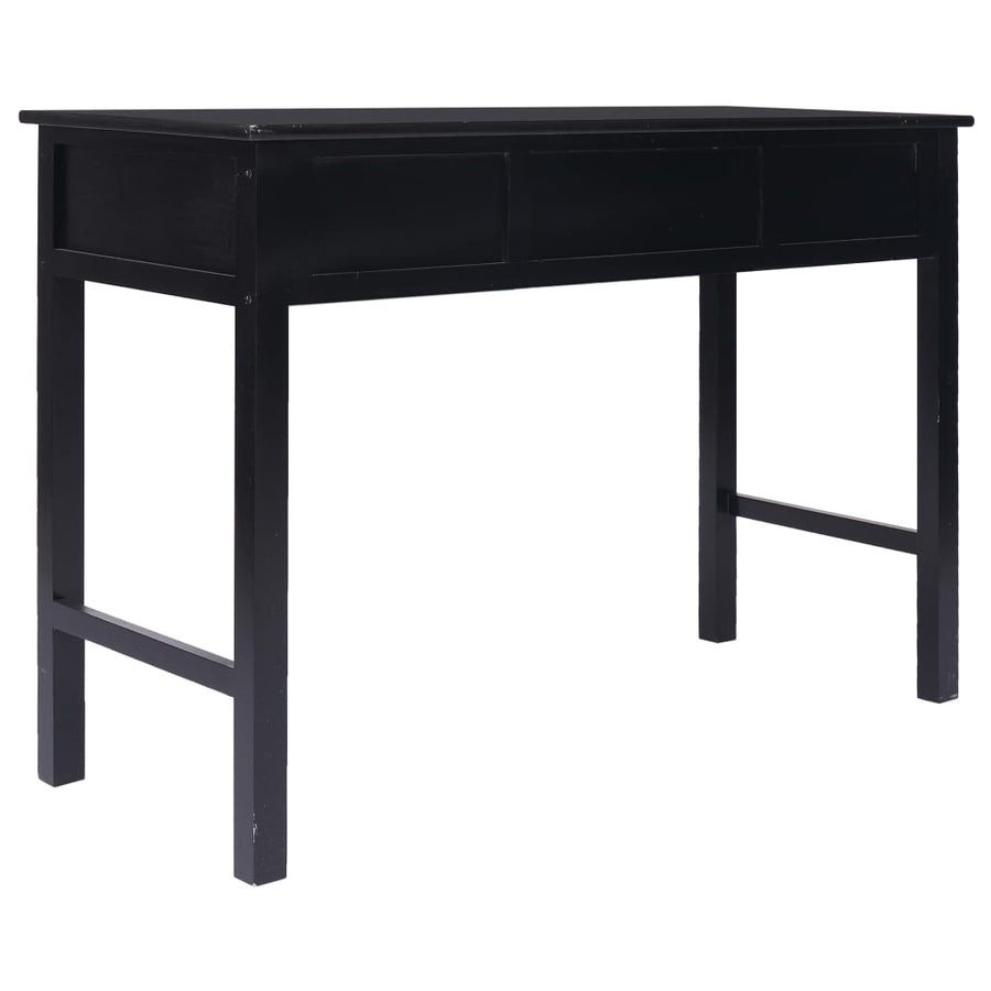 Schrijftafel 110X45X76 Cm Hout Zwart