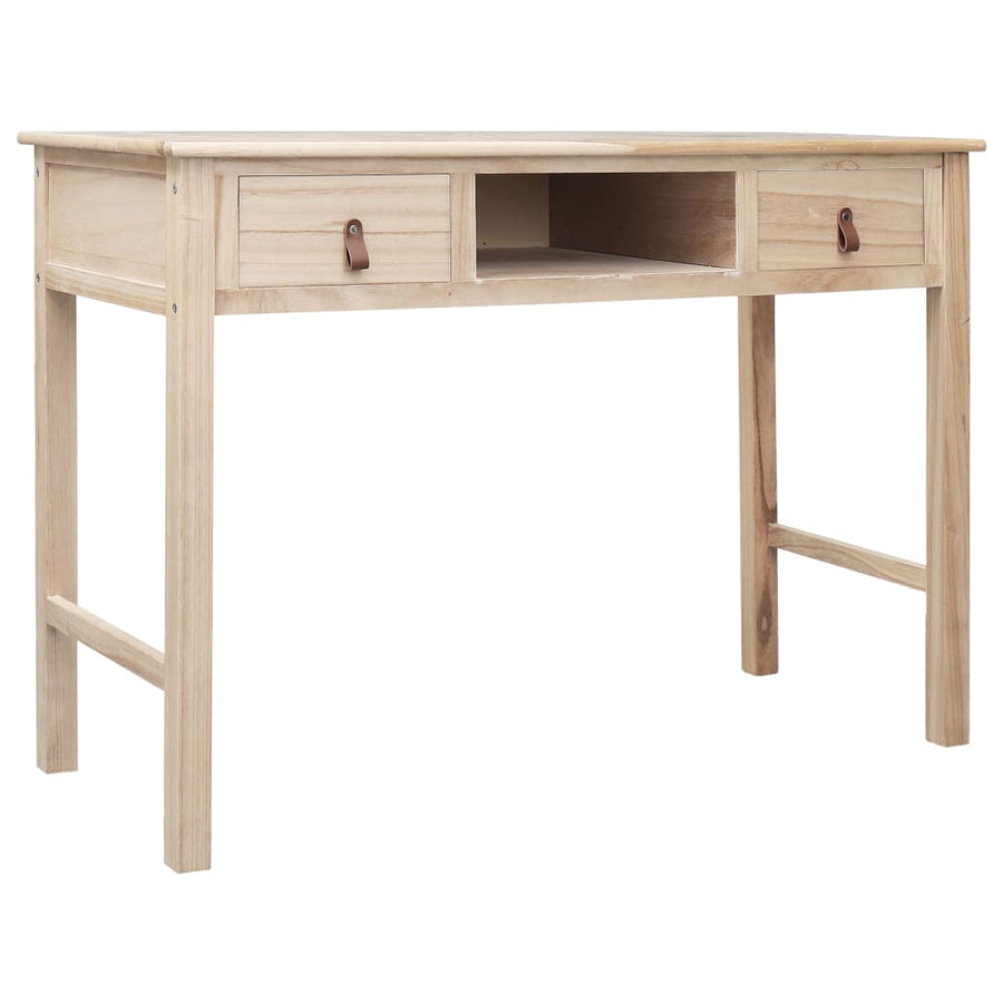 Schrijftafel 110X45X76 Cm Hout Naturel Houtkleur