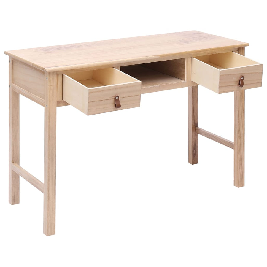 Schrijftafel 110X45X76 Cm Hout Naturel Houtkleur