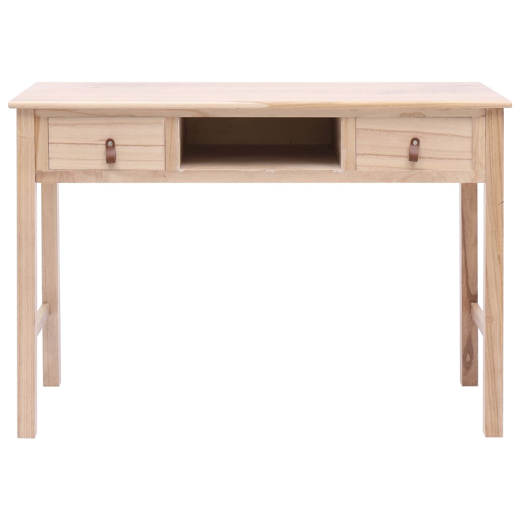 Schrijftafel 110X45X76 Cm Hout Naturel Houtkleur