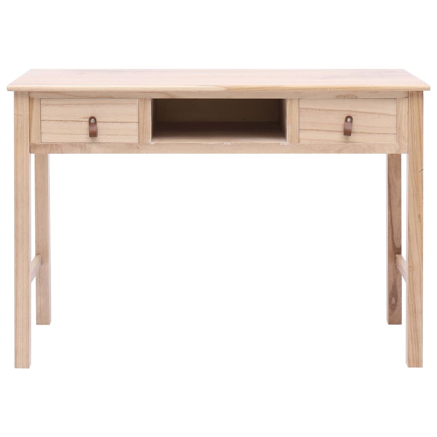Schrijftafel 110X45X76 Cm Hout Naturel Houtkleur
