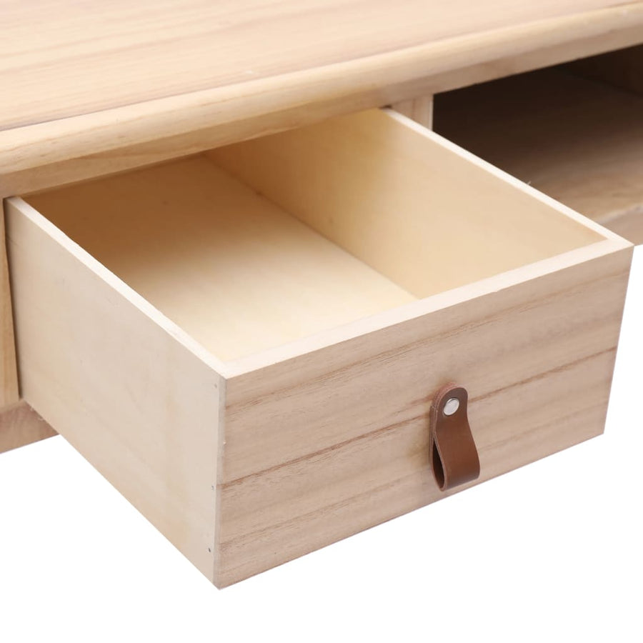 Schrijftafel 110X45X76 Cm Hout Naturel Houtkleur