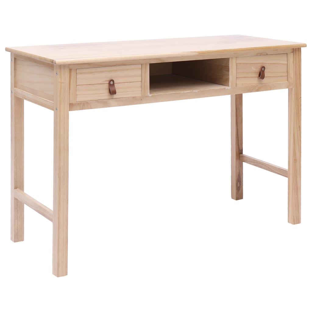 Schrijftafel 110X45X76 Cm Hout Naturel Houtkleur