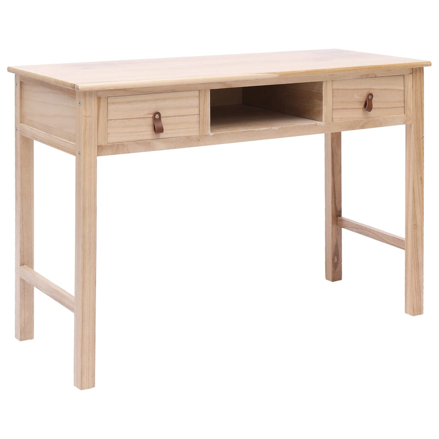 Schrijftafel 110X45X76 Cm Hout Naturel Houtkleur