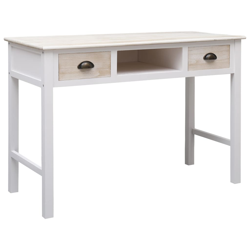 Wandtafel 0X45X76 Cm Hout Wit en houtkleur