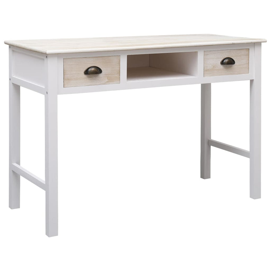 Wandtafel 0X45X76 Cm Hout Wit en houtkleur
