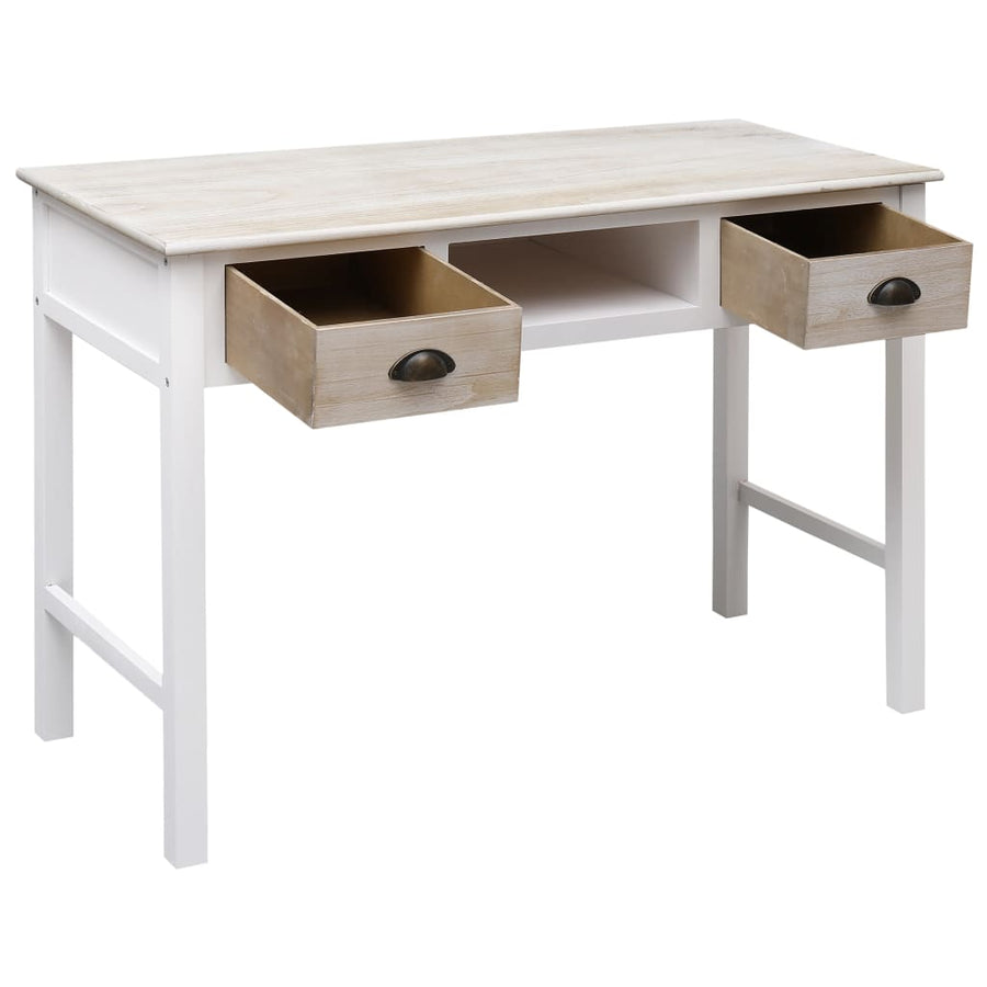 Wandtafel 0X45X76 Cm Hout Wit en houtkleur