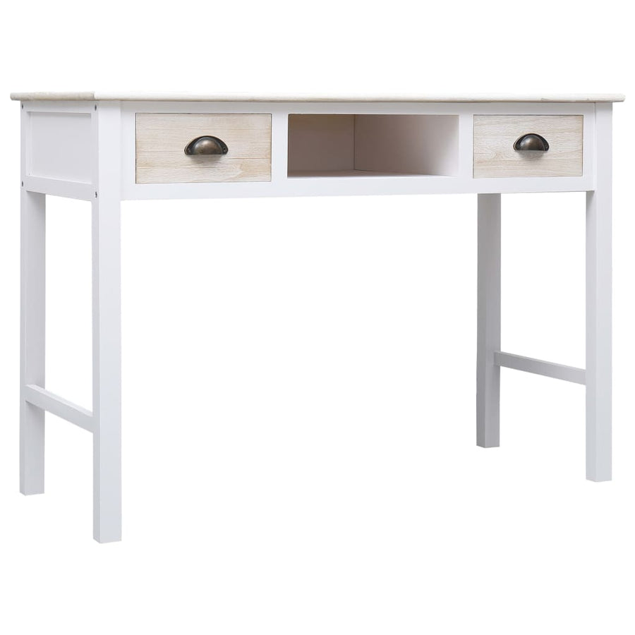 Wandtafel 0X45X76 Cm Hout Wit en houtkleur