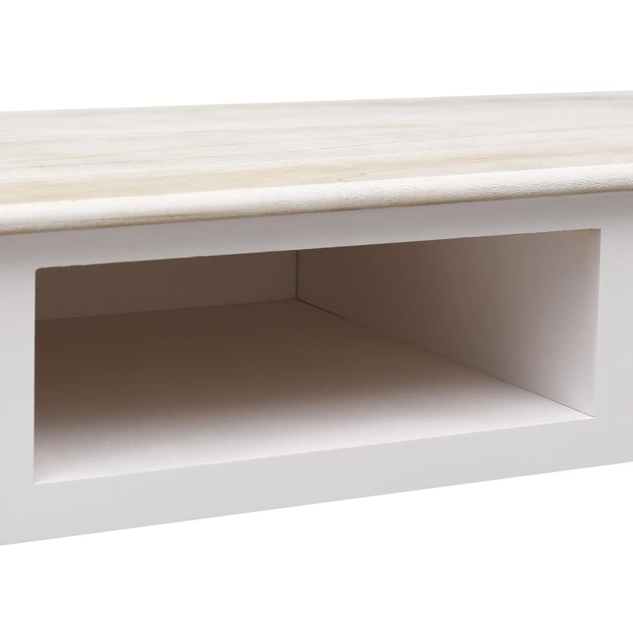 Wandtafel 0X45X76 Cm Hout Wit en houtkleur