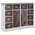 Dressoir 113x30x79 cm bruin 10 lades 2 kasten