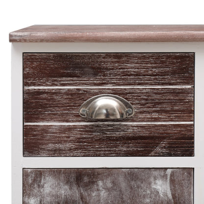 Dressoir met 10 lades 113x30x79 cm hout bruin