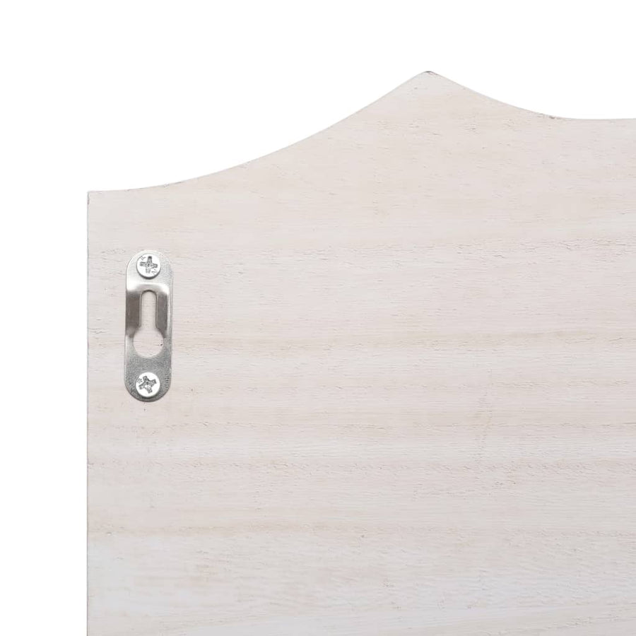 Wandkapstok Hout 50x10x23 cm Wit