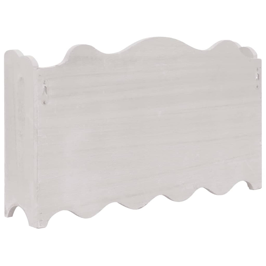 Wandkapstok Hout 50x10x30 cm Wit