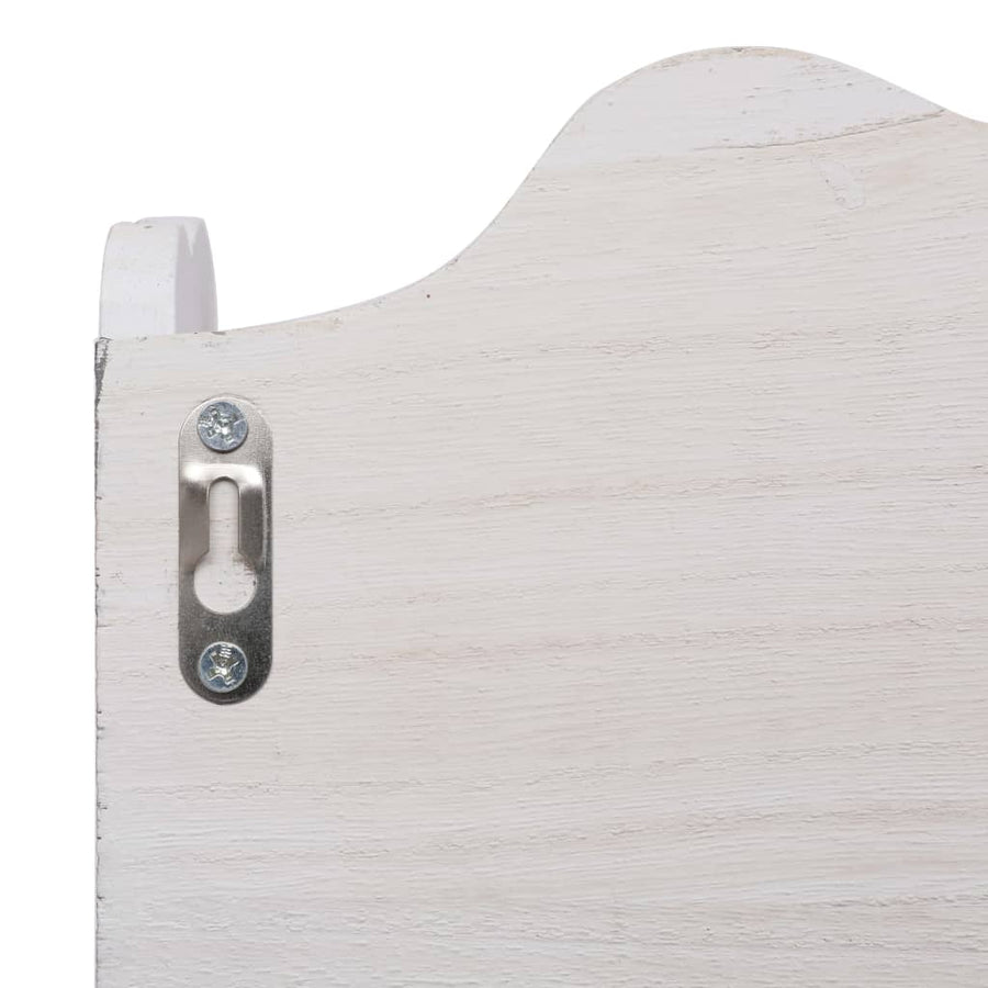 Wandkapstok Hout 50x10x30 cm Wit