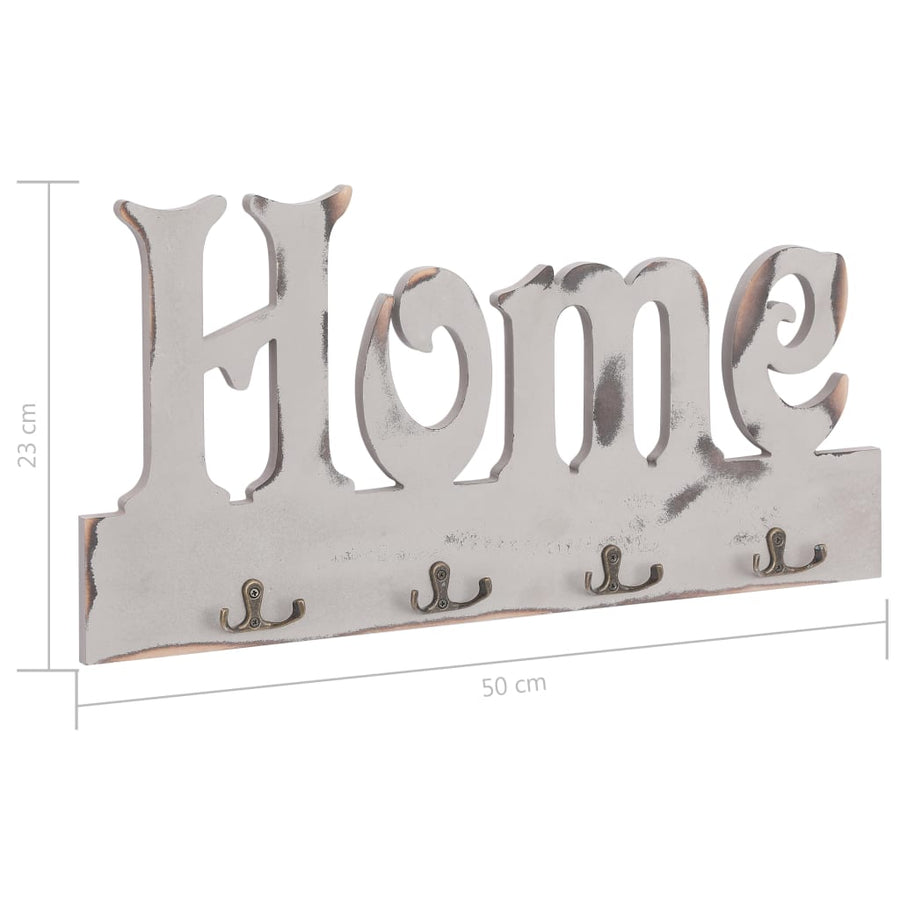 Wandkapstok Home 50X23 Cm Wit