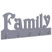 Wall coat rack FAMILY 74x29.5 cm grey