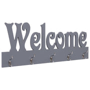 Wall coat rack WELCOME 74x29.5 cm grey